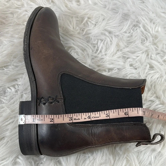 FRYE MELISSA CHELSEA Pull Up Leather Boots Size 7.5 - Picture 9 of 11